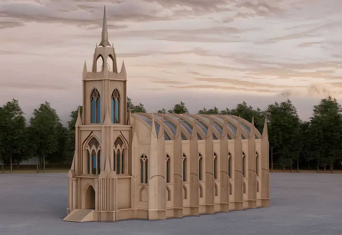 3D-Rendering, bevor das Bild offline hochskaliert wird