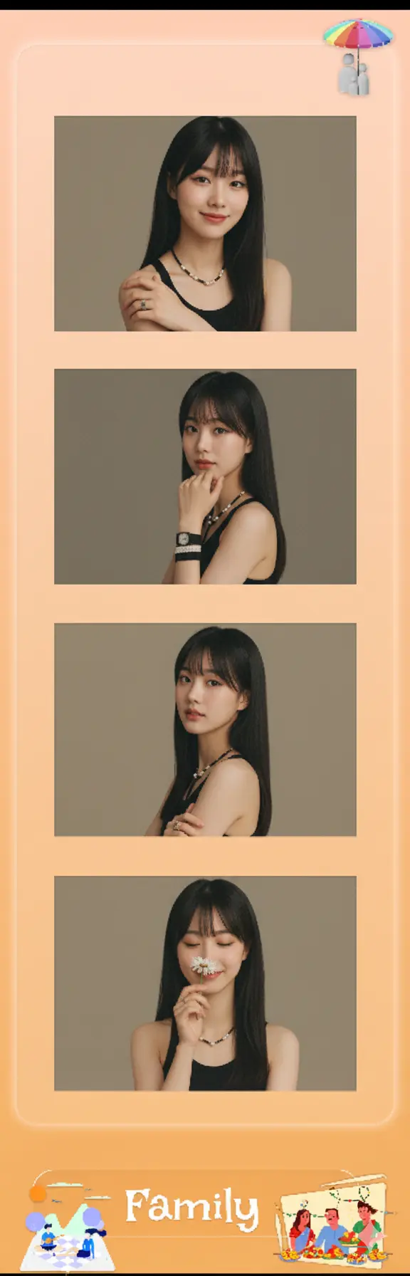 A solo portrait from the digital photobooth
